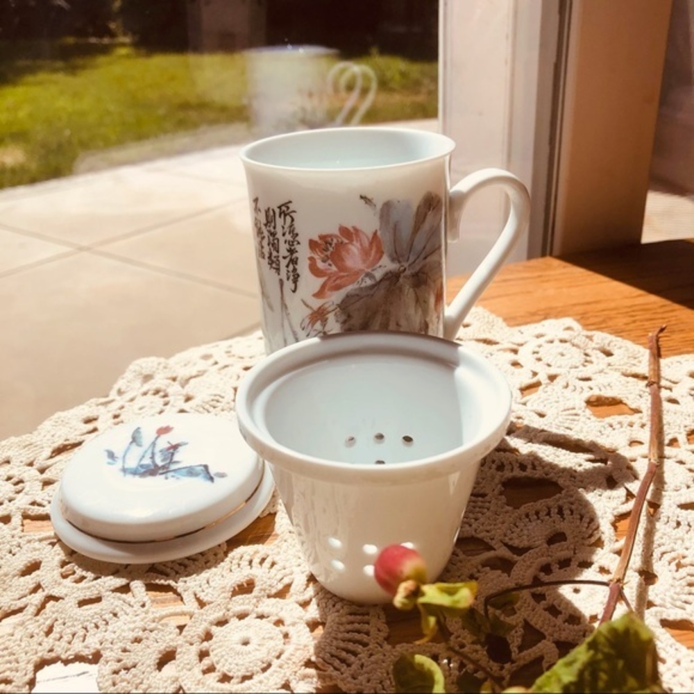 Vintage Tea  Mug Snow-White China